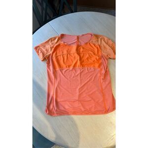 Lululemon Athletica 4 6 Run Fast Track Short Sleeve Silverescent Shirt top size